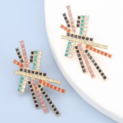 Geometric earrings with crystalsEarrings