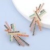Geometric earrings with crystalsEarrings