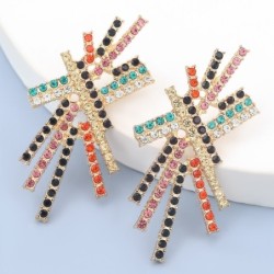 Geometric earrings with crystalsEarrings