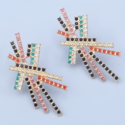 Geometric earrings with crystalsEarrings