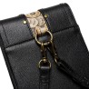 Bolsa de ombro pequena de couro - estilo punk - caveira / rebites