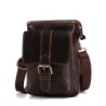 Bolsa de ombro pequena em couro