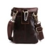 Bolsa de ombro pequena em couro