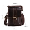 Bolsa de ombro pequena em couro