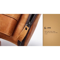 Bolsa de ombro pequena em couro