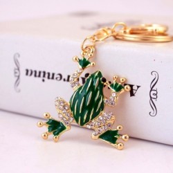 Sapo de cristal verde - chaveiro