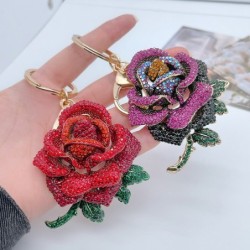 Rosa de cristal - chaveiro