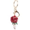 Crystal rose with pearl - keychainKeyrings