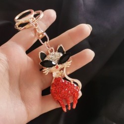 Sexy crystal lady cat - keychainKeyrings