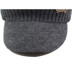 Gorro de lã de inverno para homem com viseira