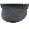 Gorro de lã de inverno para homem com viseira