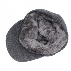 Gorro de inverno de homem com cachecol - conjunto