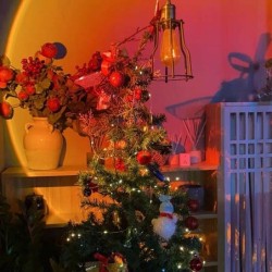 Lâmpada LED afterglow - projetor de luz arco-íris - rotativa - USB