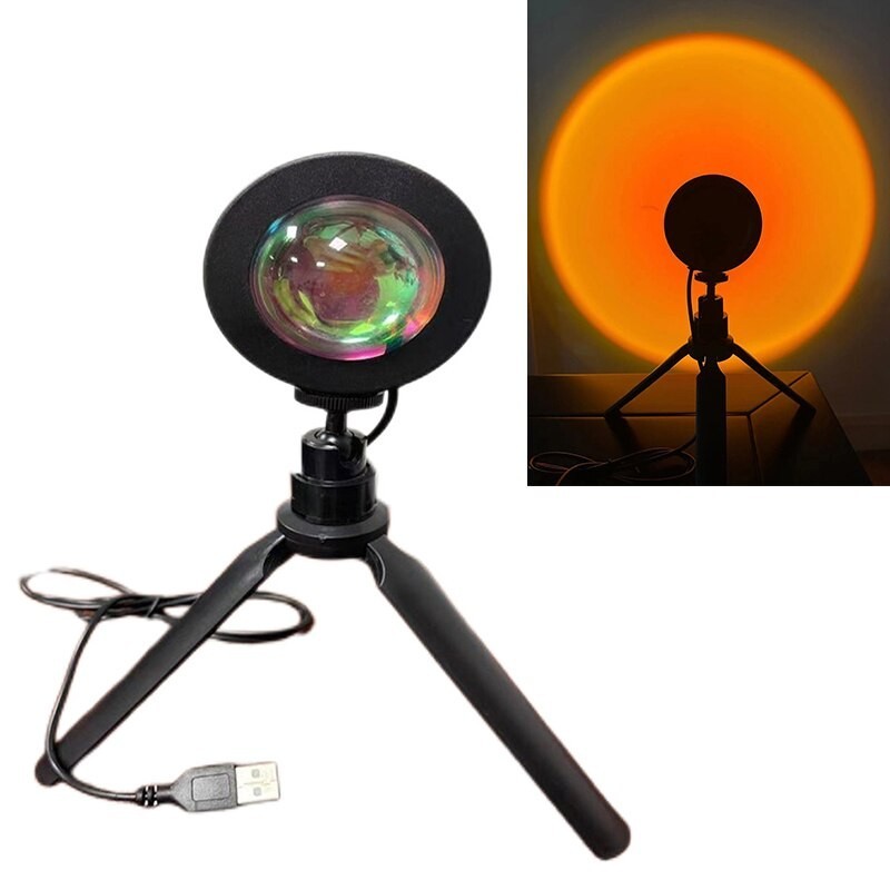 LED afterglow lamp - rainbow light projector - rotatable - USBLights & lighting