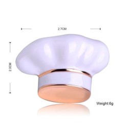 Touca de chef branca - broche