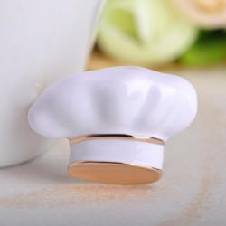 Touca de chef branca - broche