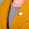 Touca de chef branca - broche
