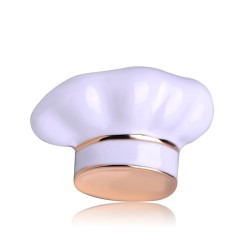 Touca de chef branca - broche