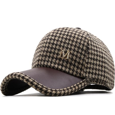 Boné de beisebol moderno - design xadrez britânico