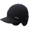 Gorro de malha de inverno quente - com viseira / proteção para as orelhas
