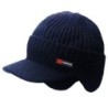 Gorro de malha de inverno quente - com viseira / proteção para as orelhas