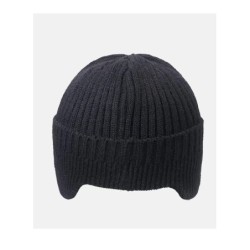 Gorro de malha de inverno quente - com viseira / proteção para as orelhas