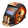 Capacete de soldagem com escurecimento automático - hellfire / skull