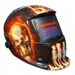 Capacete de soldagem com escurecimento automático - hellfire / skull
