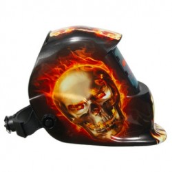 Capacete de soldagem com escurecimento automático - hellfire / skull