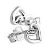 Elegant earrings - ribbons of love - 925 sterling silverEarrings