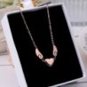 Heart / angel wings pendant - with necklace - stainless steelNecklaces