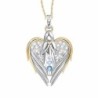 Heart shaped angel wings / angel / crystals - gold necklaceNecklaces