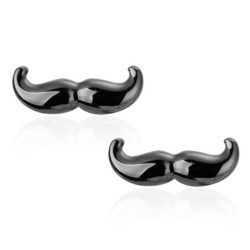 Abotoaduras de bigode preto