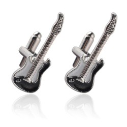 Abotoaduras em forma de guitarra