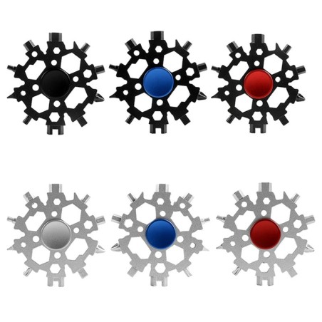 Multi-ferramenta 23 em 1 - fidget spinner - abridor de garrafas - chave inglesa - floco de neve de aço inoxidável