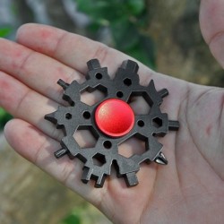 Multi-ferramenta 23 em 1 - fidget spinner - abridor de garrafas - chave inglesa - floco de neve de aço inoxidável