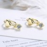 Elegant round earrings - heart / zirconEarrings