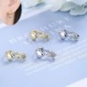 Elegant round earrings - heart / zirconEarrings