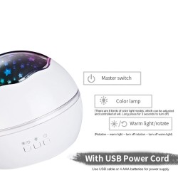LED starry sky projector - night lamp - USBStage & events lighting