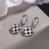 Round earrings with hanging check heartEarrings