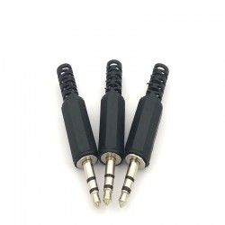 Plugue de fone de ouvido - conector macho - 35mm - 5 peças