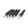 Plugue de fone de ouvido - conector macho - 35mm - 5 peças