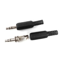 Plugue de fone de ouvido - conector macho - 35mm - 5 peças