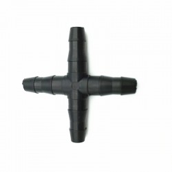 cópia de Cruz reta para mangueira 4/7 mm - conector farpado 1/4 - tubo roscado - micro irrigação de jardim - 20 peças