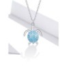 Colar/brinco tartaruga azul - conjunto - prata de lei 925