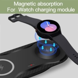 Carregador magnético sem fio 2 em 1 - para Samsung - iPhone - Apple Watch - 20W