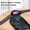 Carregador magnético sem fio 2 em 1 - para Samsung - iPhone - Apple Watch - 20W