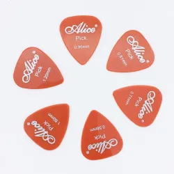 Palhetas de guitarra - 0,58 mm - 0,71 mm - 0,81 mm - 0,96 mm - 1,2 mm - 1,5 mm - 6 peças