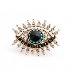 Grande olho azul - broche de cristal