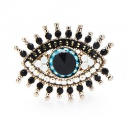 Grande olho azul - broche de cristal